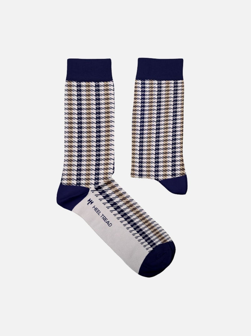 Chaussettes Pied de Poule Beige (Tissus Porsche) Beige clair - Kiabi