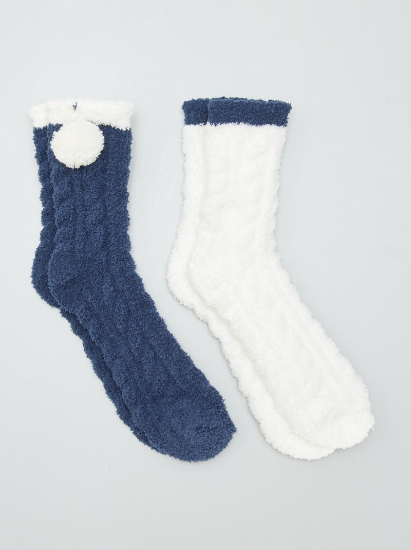 Chaussettes pilou - lot de 2 Bleu - Kiabi