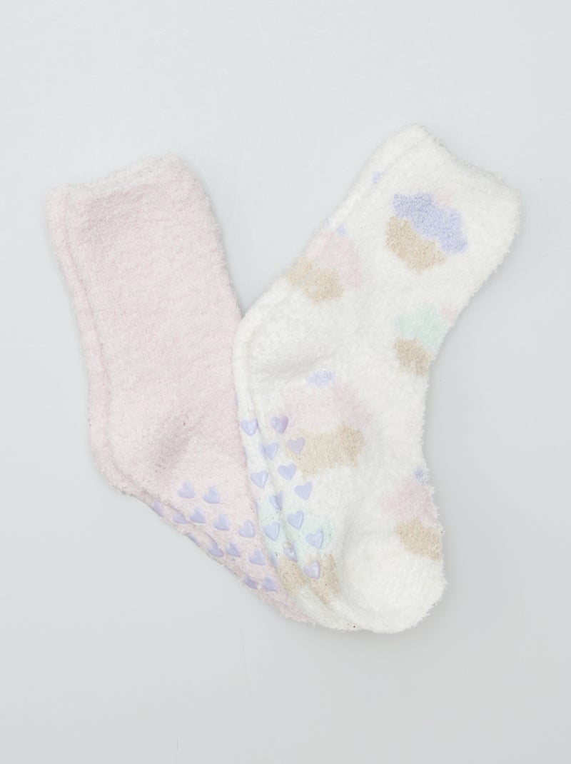 Chaussettes pilou - lot de 2 Rose - Kiabi