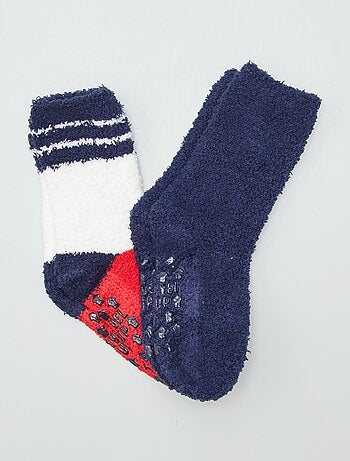 Chaussettes pilou antidérapantes - lot de 2