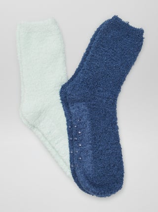 Chaussettes pilou antidérapantes - lot de 2