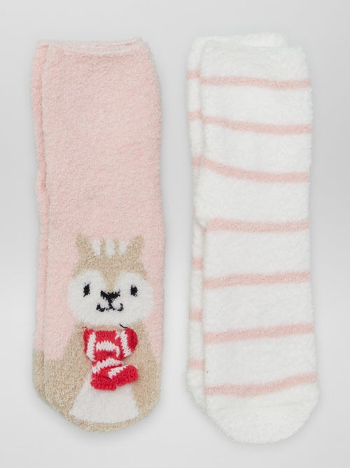 Chaussettes pilou antidérapantes - Lot de 2 - Kiabi