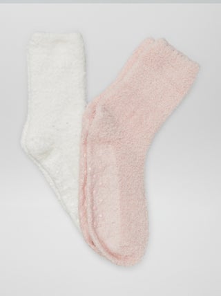 Chaussettes pilou antidérapantes - lot de 2