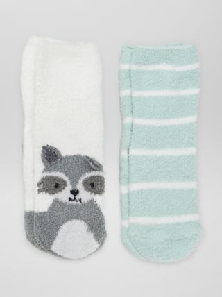 Chaussettes pilou antidérapantes - Lot de 2