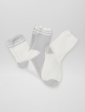 Chaussettes pilou bicolore - lot de 3