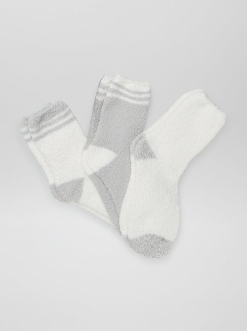 Chaussettes pilou bicolore - lot de 3 - Kiabi