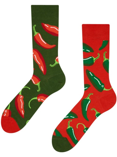 Chaussettes Piments Rouges et Verts - Kiabi