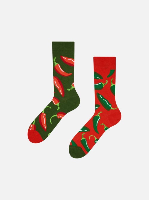 Chaussettes Piments Rouges et Verts - Kiabi