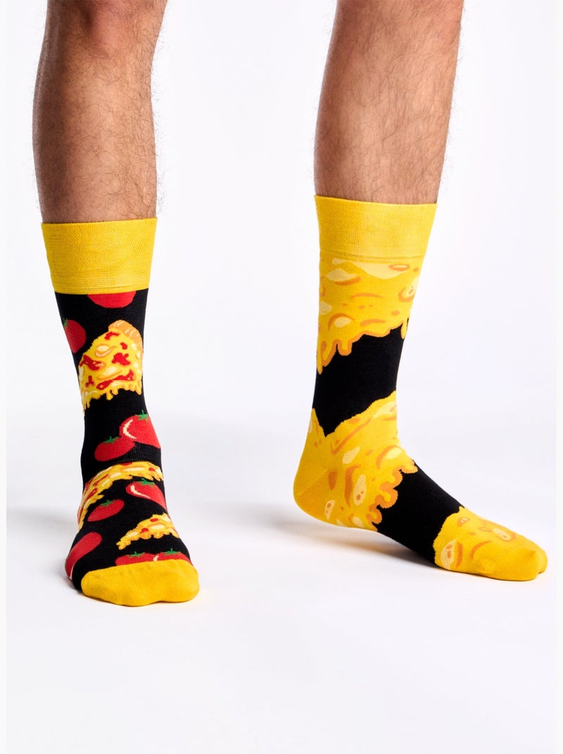 Chaussettes Pizza au Fromage Noir - Kiabi