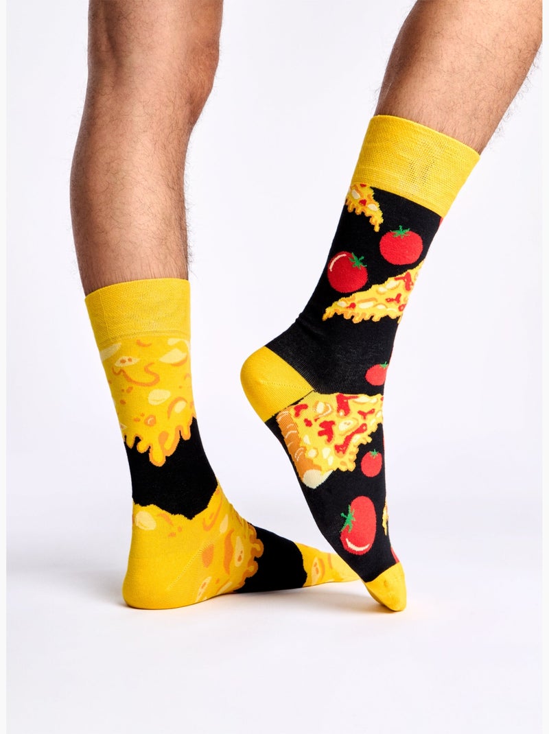 Chaussettes Pizza au Fromage Noir - Kiabi