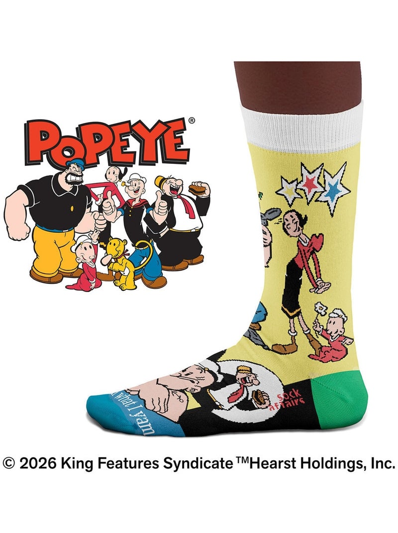 Chaussettes Popeye I Yam What I Yam Jaune - Kiabi