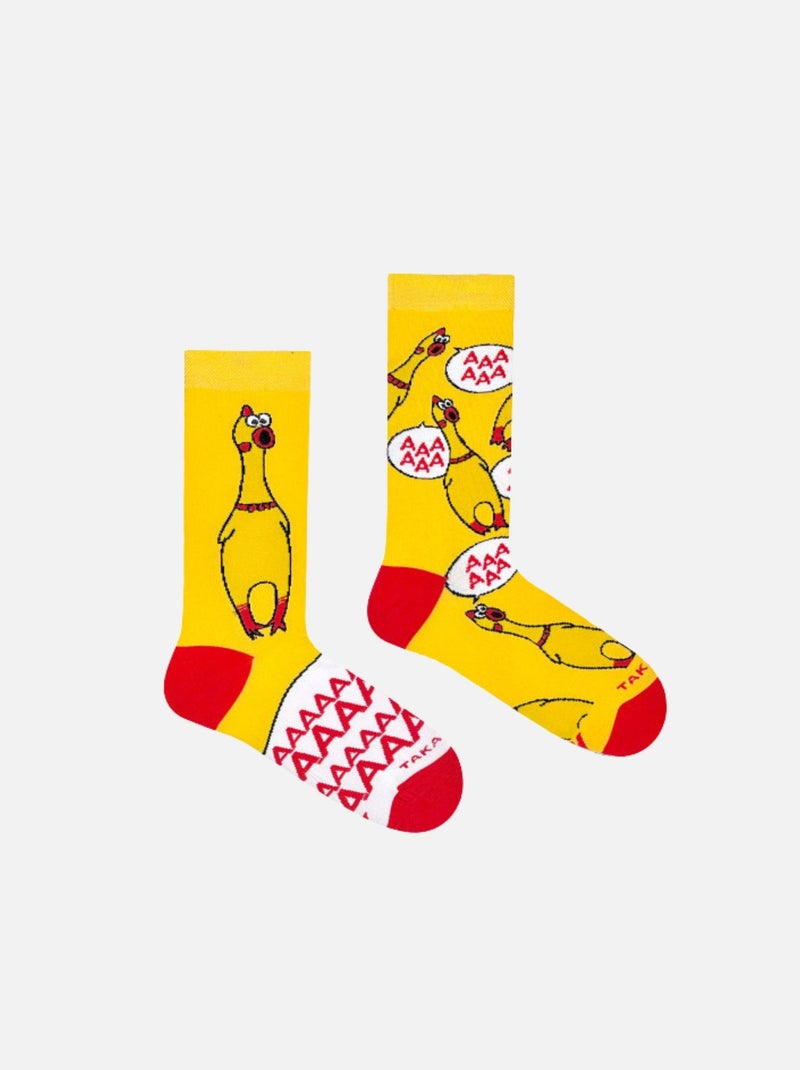 Chaussettes Poulet Hurlant Jaune clair - Kiabi