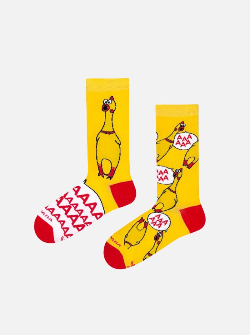 Chaussettes Poulet Hurlant Jaune clair - Kiabi