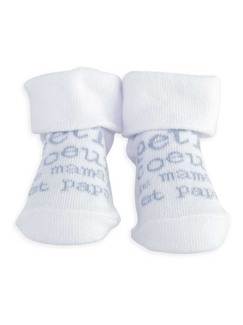 Chaussettes pour bébé - petit coeur Blanc - Kiabi
