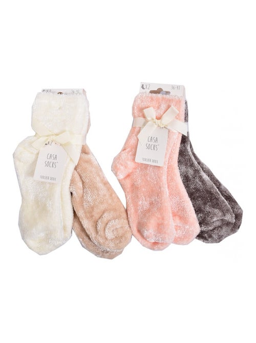 Chaussettes pour Femme Casa Socks Toucher Doux - Pack de 4 - Kiabi