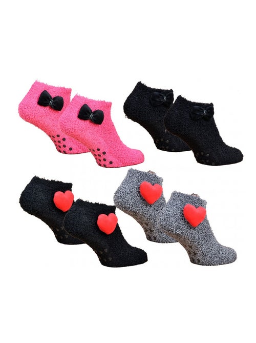 Chaussettes pour Femme Casa Socks Toucher Doux - Pack de 4 - Kiabi