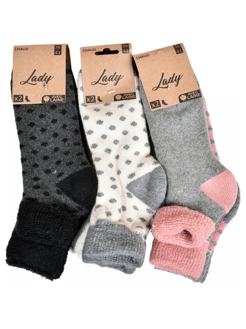 Chaussettes pour Femme Mi Saison Chaleur et Confort - Pack de 6 - Kiabi