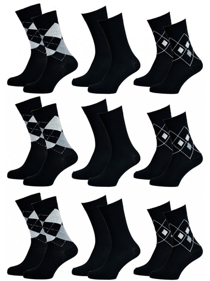 Chaussettes pour Homme en Coton Majoritaire Confort et fantaisie - Pack de 9 Multicolore - Kiabi