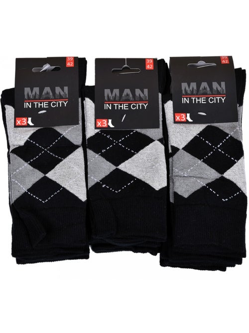 Chaussettes pour Homme en Coton Majoritaire Confort et fantaisie - Pack de 9 - Kiabi