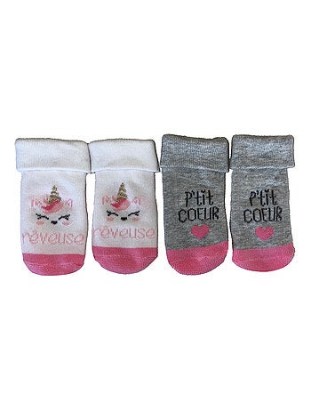 Chaussettes P'Tit Coeur & Rêveusex2 Les Chatounets
