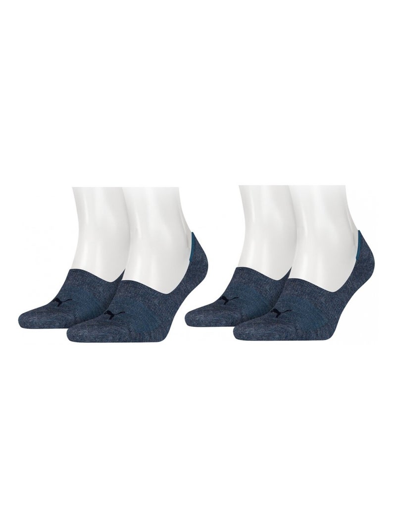 Chaussettes PUMA Socquettes FOOTIES - Pack de 2 Bleu - Kiabi