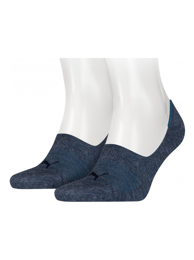 Chaussettes PUMA Socquettes FOOTIES - Pack de 2 Bleu - Kiabi
