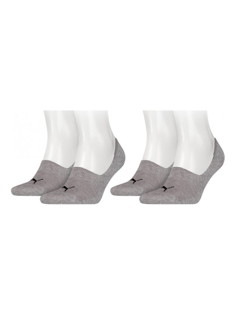 Chaussettes PUMA Socquettes FOOTIES - Pack de 2 Gris - Kiabi