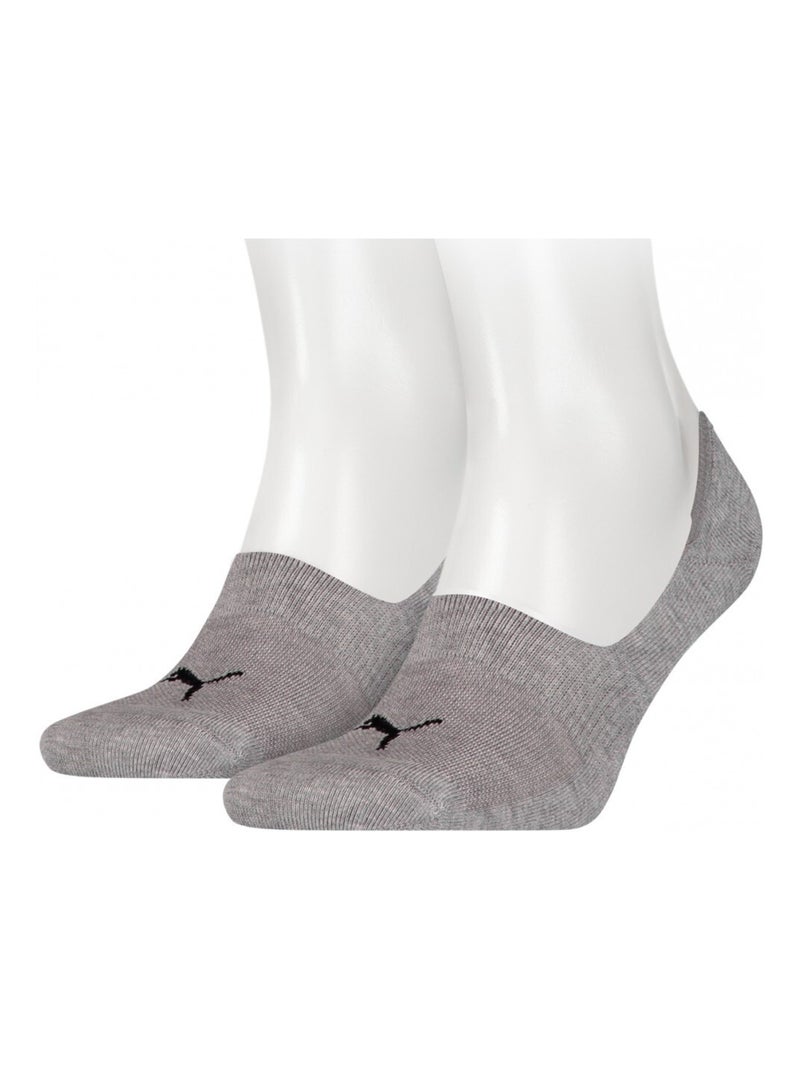 Chaussettes PUMA Socquettes FOOTIES - Pack de 2 Gris - Kiabi