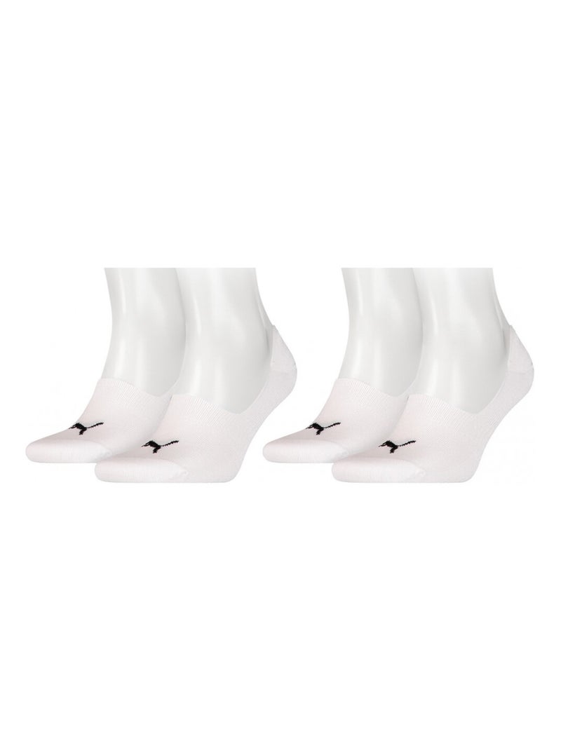 Chaussettes PUMA Socquettes FOOTIES - Pack de 4 Noir Blanc - Kiabi