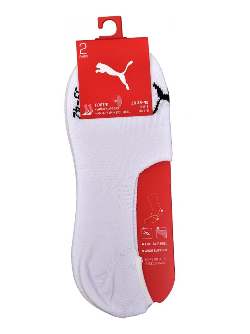 Chaussettes PUMA Socquettes FOOTIES - Pack de 4 Noir Blanc - Kiabi