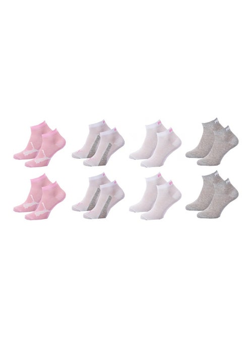 Chaussettes PUMA Socquettes Tiges 2 Tiers QUARTER JUNIOR - Pack de 8 - Kiabi