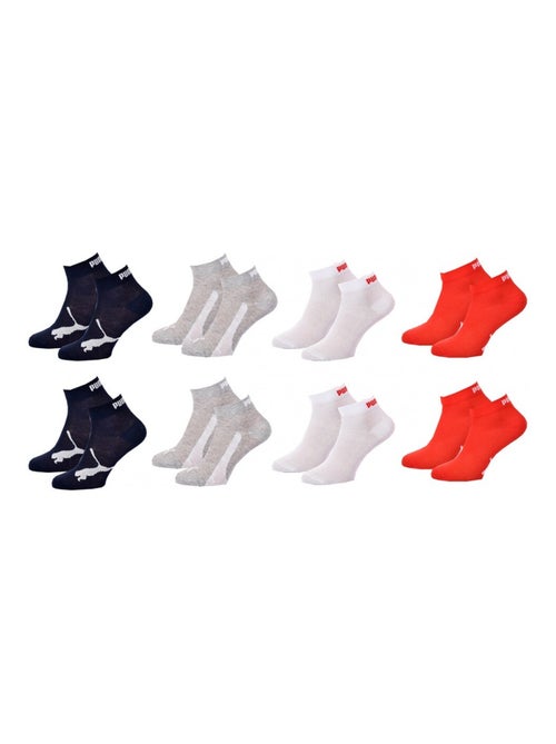 Chaussettes PUMA Socquettes Tiges 2 Tiers QUARTER JUNIOR - Pack de 8 - Kiabi