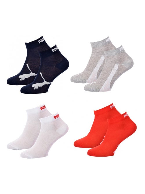 Chaussettes PUMA Socquettes Tiges 2 Tiers QUARTER JUNIOR - Pack de 8 - Kiabi