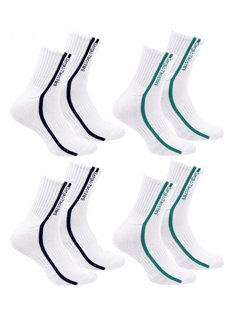 Chaussettes QUARTER SERGIO TACCHINI Lot de 4 Paires Multicolore - Kiabi