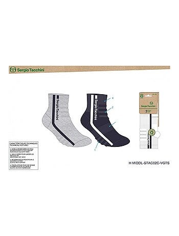 Chaussettes QUARTER SERGIO TACCHINI Lot de 4 Paires