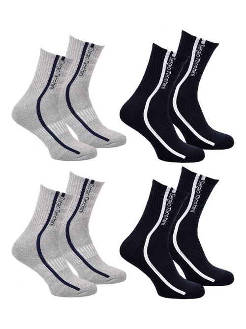 Chaussettes QUARTER SERGIO TACCHINI Lot de 4 Paires - Kiabi