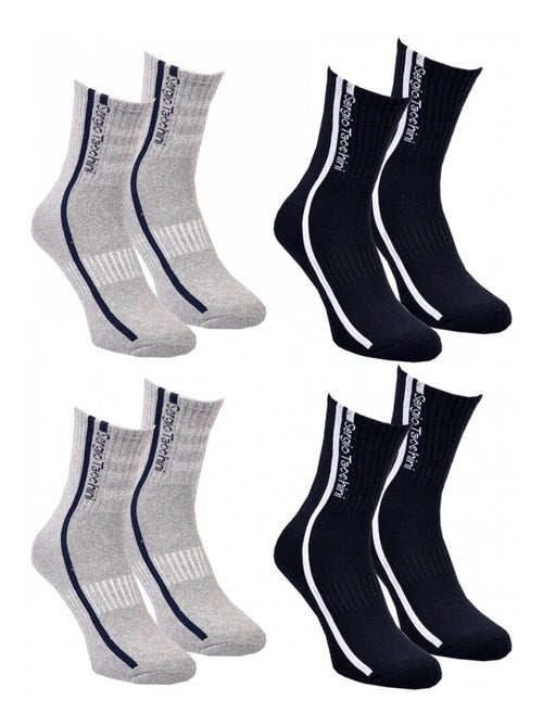Chaussettes QUARTER SERGIO TACCHINI Lot de 4 Paires - Kiabi