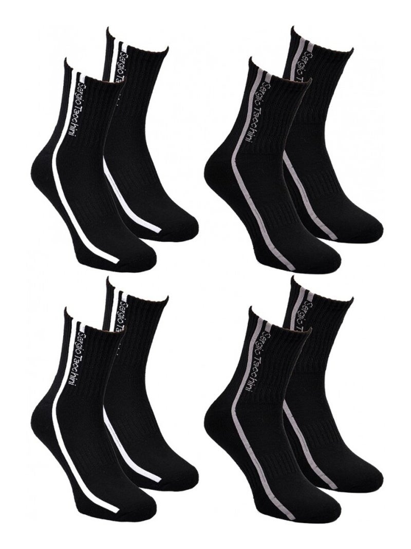 Chaussettes QUARTER SERGIO TACCHINI Lot de 4 Paires Multicolore - Kiabi