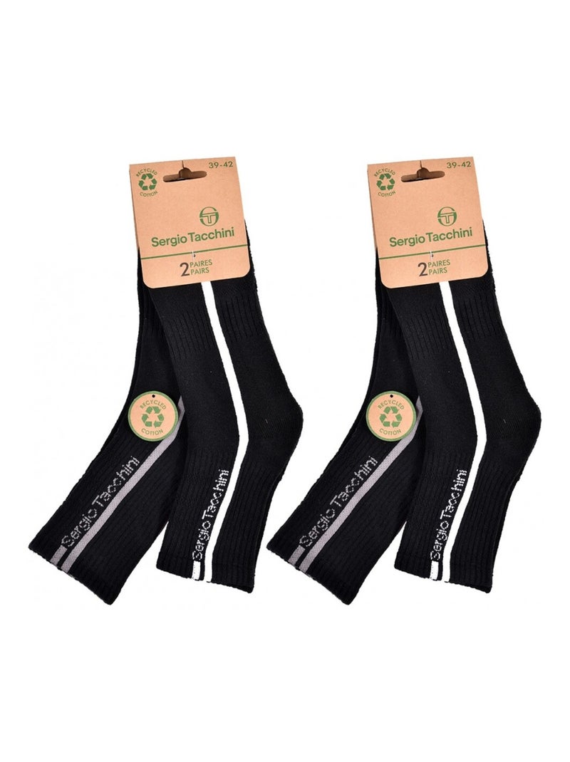 Chaussettes QUARTER SERGIO TACCHINI Lot de 4 Paires Multicolore - Kiabi