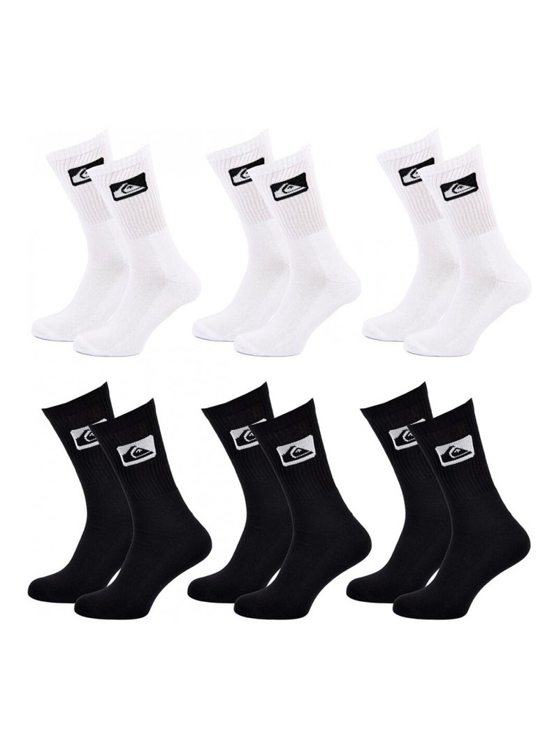 Chaussettes QUIKSILVER CUSHIONED CREW - Pack de 6 Multicolore - Kiabi