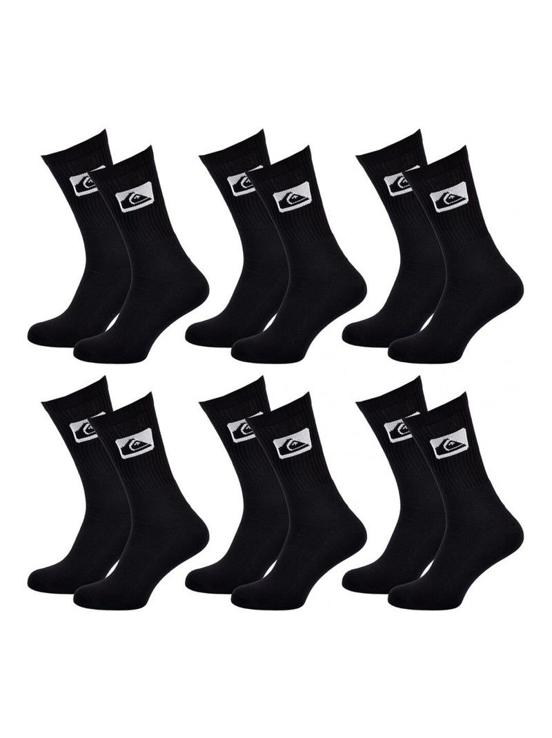 Chaussettes QUIKSILVER CUSHIONED CREW - Pack de 6 Multicolore - Kiabi