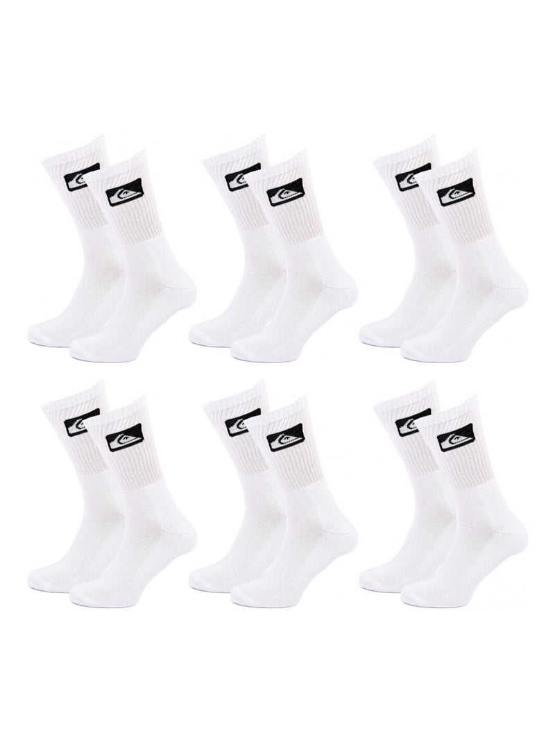 Chaussettes QUIKSILVER CUSHIONED CREW - Pack de 6 Multicolore - Kiabi