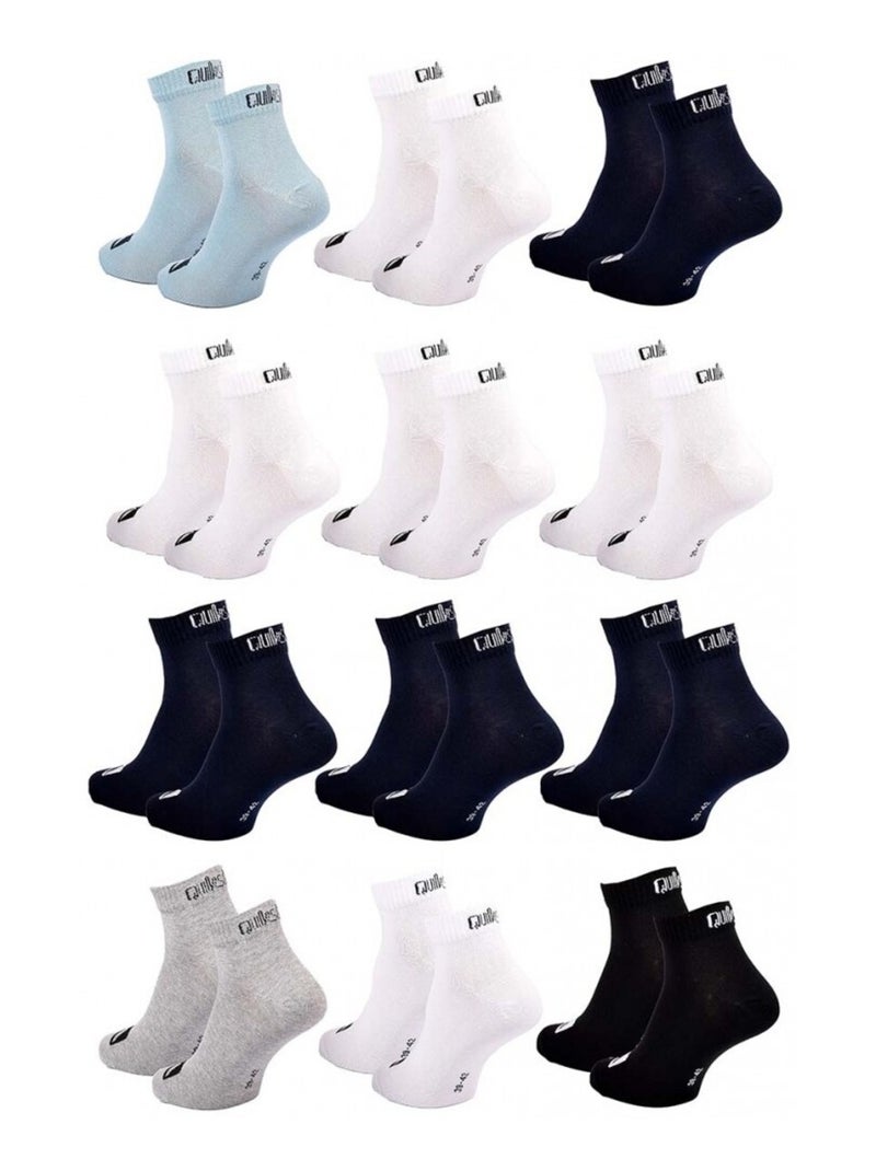 Chaussettes QUIKSILVER QUARTER - Pack de 12 Multicolore - Kiabi