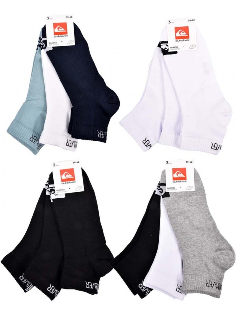 Chaussettes QUIKSILVER QUARTER - Pack de 12 Multicolore - Kiabi