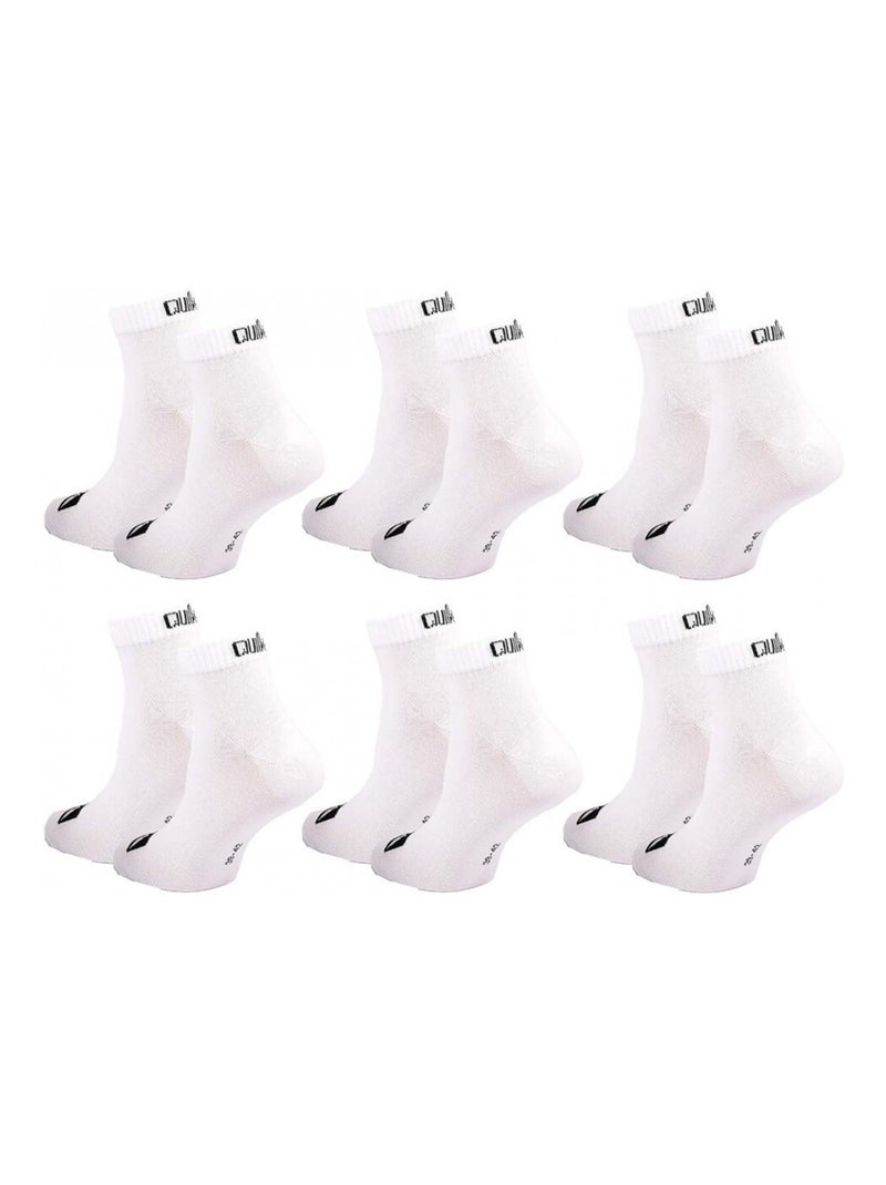Chaussettes QUIKSILVER QUARTER - Pack de 6 Blanc - Kiabi