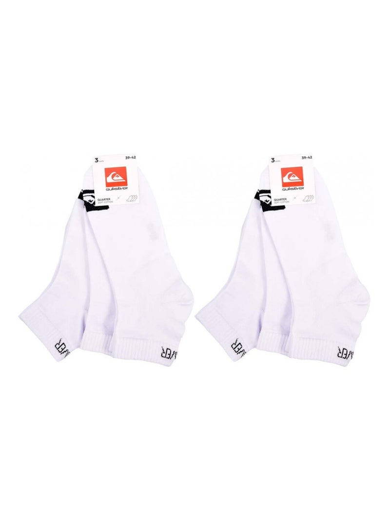 Chaussettes QUIKSILVER QUARTER - Pack de 6 Blanc - Kiabi