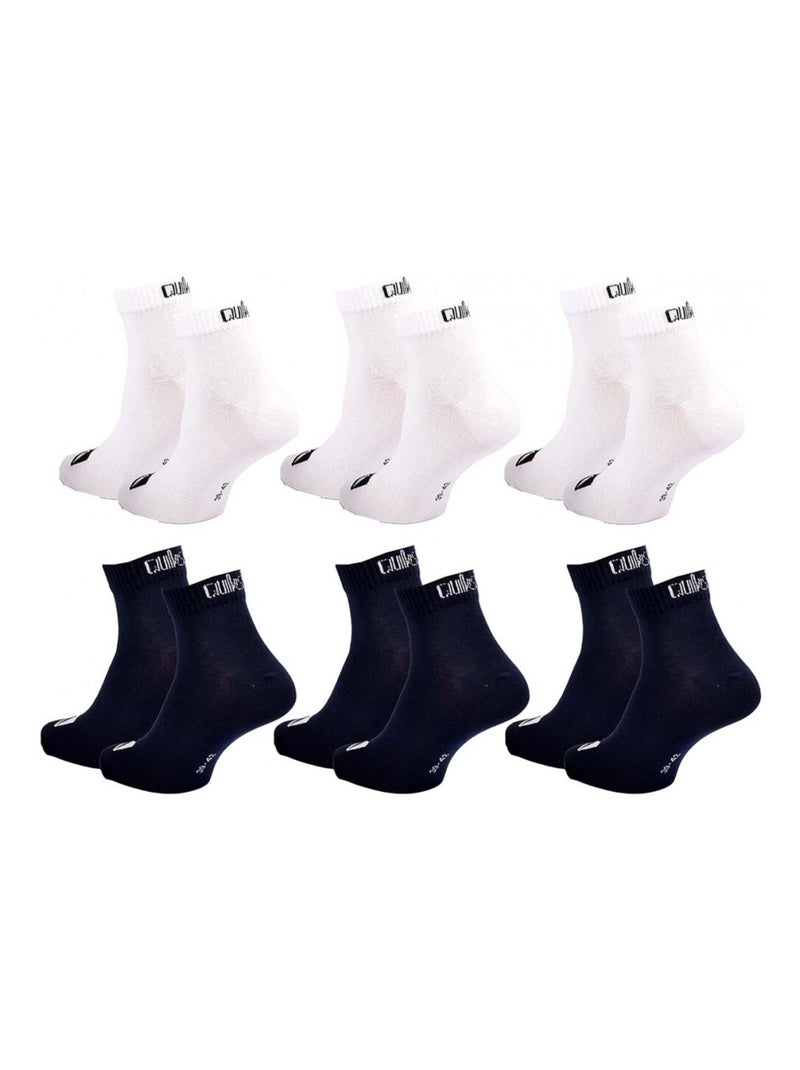 Chaussettes QUIKSILVER QUARTER - Pack de 6 Blanc Noir - Kiabi