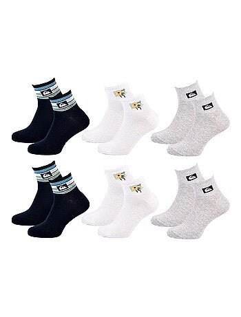 Chaussettes QUIKSILVER QUARTER - Pack de 6