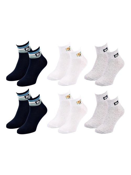 Chaussettes QUIKSILVER QUARTER - Pack de 6 - Kiabi