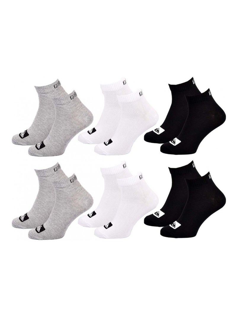 Chaussettes QUIKSILVER QUARTER - Pack de 6 Multicolore - Kiabi